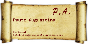 Pautz Augusztina névjegykártya